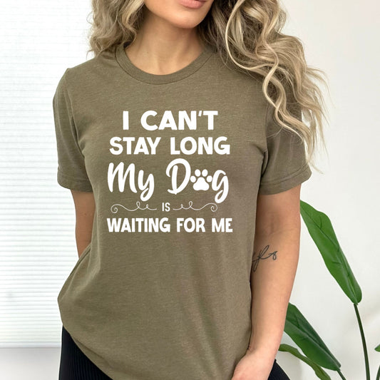 My Dog Is Waiting For Me - Bella Canvas