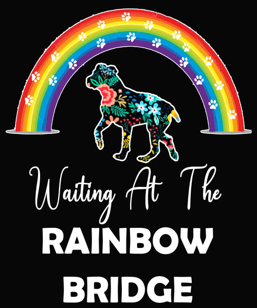 " WAITING  AT THE RAINBOW BRIDGE. " Shirt. 50% Off Today Only. Special Deal For Dog Lovers.