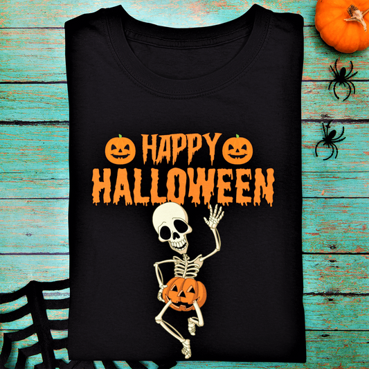 "HAPPY HALLOWEEN DANCING SKELETON"