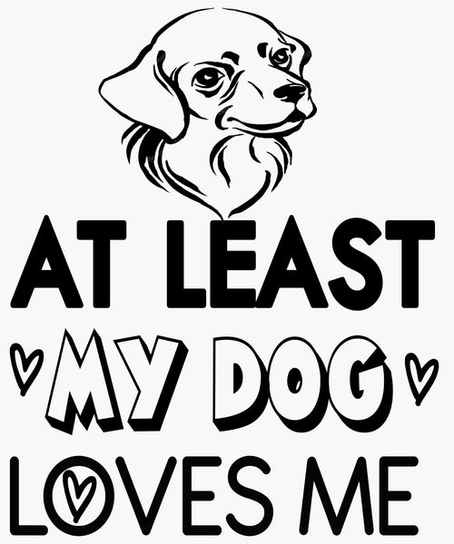 "AT LEAST MY DOG LOVES ME"T-Shirt.