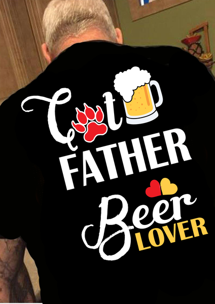 "CAT FATHER BEER LOVER" Shirt. 50% Off Today Only. . Flat Shipping.