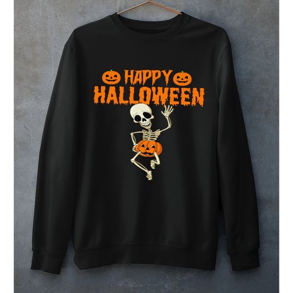 "HAPPY HALLOWEEN DANCING SKELETON"