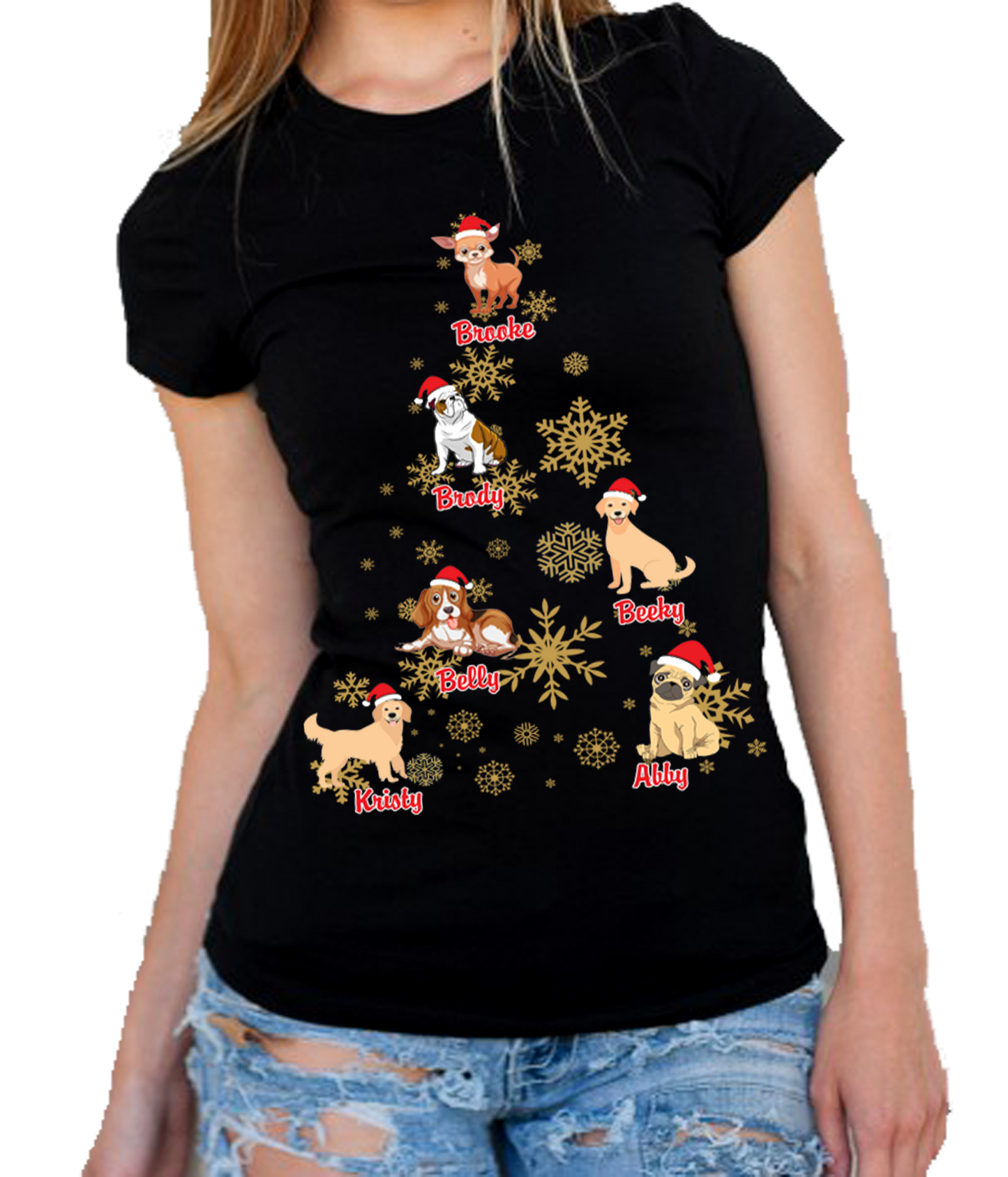 "Christmas tree dog Special with Personalize Dog name and Characters"(50% off Today)