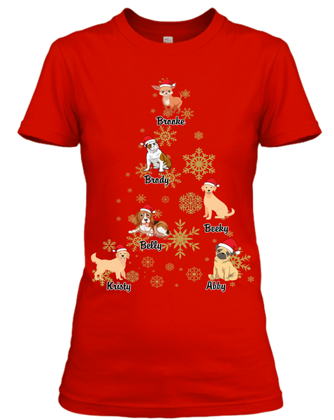 "Christmas tree dog Special with Personalize Dog name and Characters"(50% off Today)